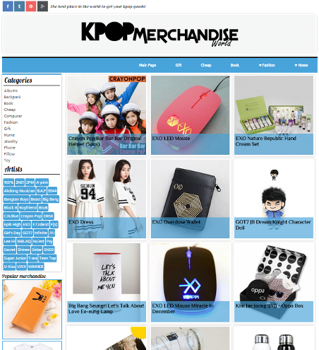 KPop Merchandise World Website